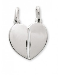 Pendentif coeur argent + chaîne assortie 206275