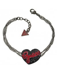 Bracelet Guess coeur noir et rouge UBB81102