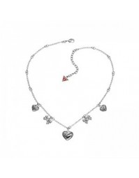 Collier Guess coeurs et noeuds UBN81179