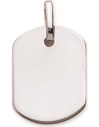 Bijoux en or : pendentif or blanc t3g avec gravure offerte