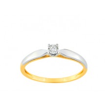 bague solitaire or bicolore christian bernard QN095XB4